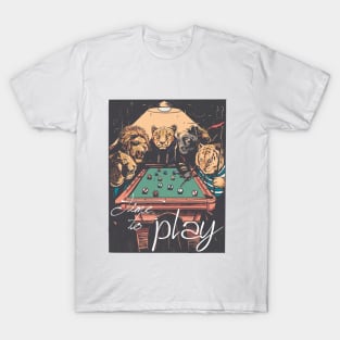 Cat Playing Pool T-Shirt